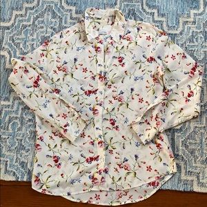 Equipment Floral Silk Blouse